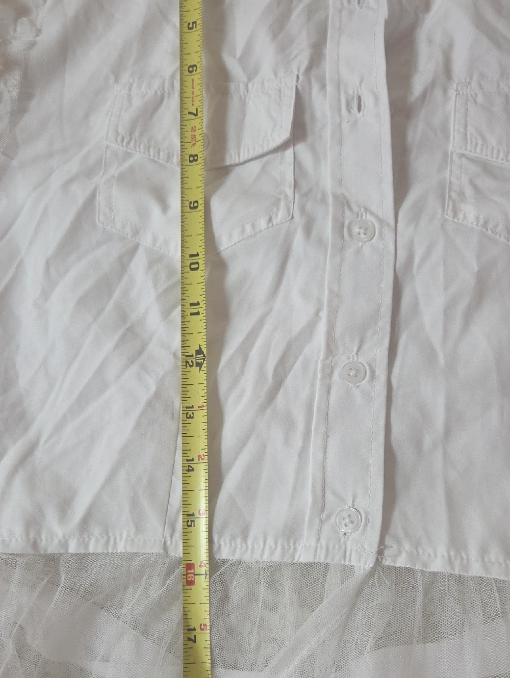 NWY Live 4 Truth White Sheer Tiered Maxi Shirt Dress with Ruffle Sleeves SZ L - Picture 12 of 13